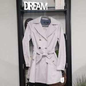 Laundry By Shelli Segal Women's Light Gray Trench Coat